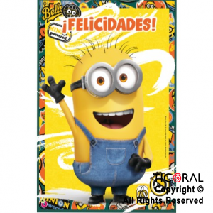 MINIONS AFICHE FELIZ CUMPLE x 1